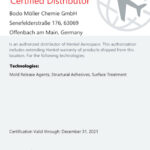 Distributor Certificate Henkel & Bodo Möller Chemie 2021