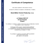 Certificate of Competence Poland